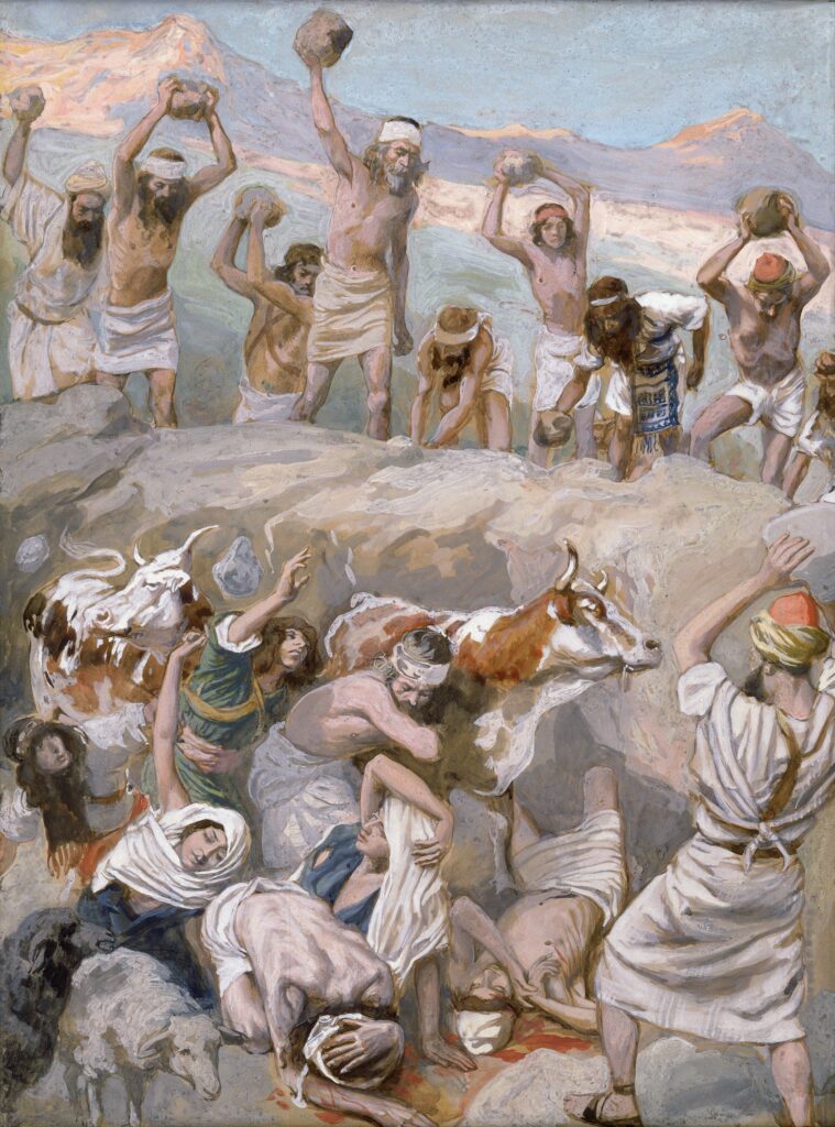 Stoning of Achan and His family by the Isrealites
